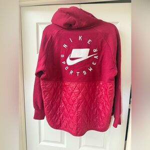 Nike Lab Red Quilted Hoodie 💔💔💔